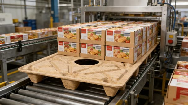 Molded Wood Pallets in Automated Packaging and Warehouse Logistics