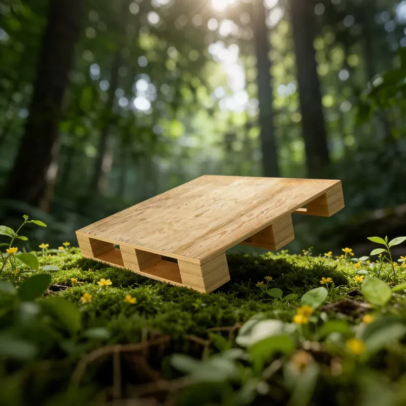 Palet de madera contrachapada de perfil bajo