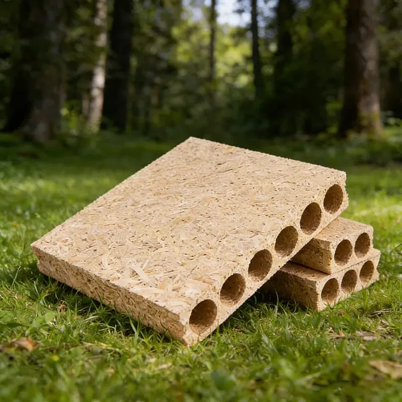 Tablero de aglomerado hueco con aislamiento térmico