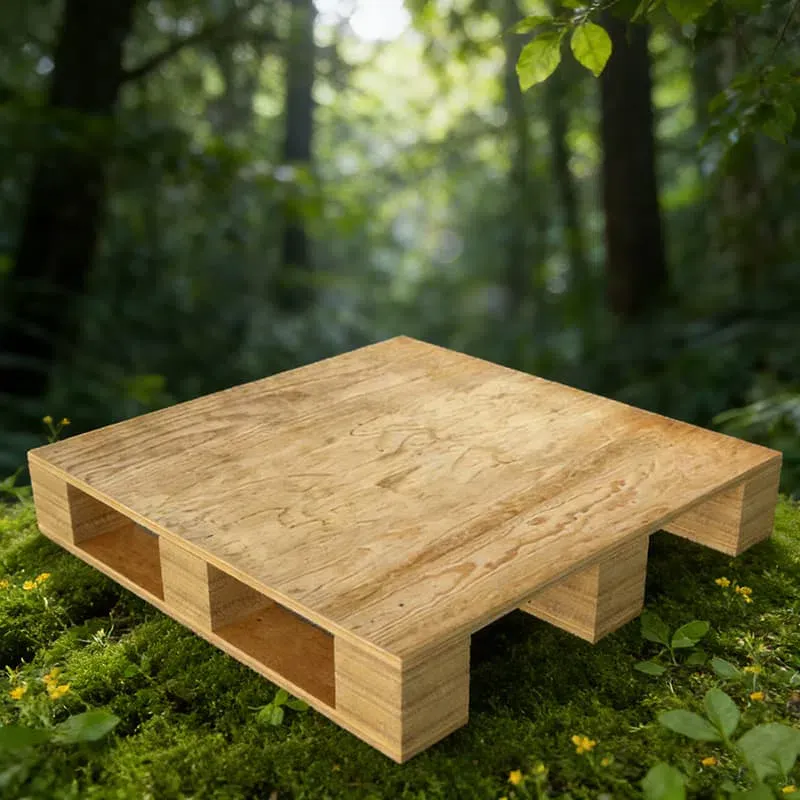 Palet de madera contrachapada con esquinas reforzadas