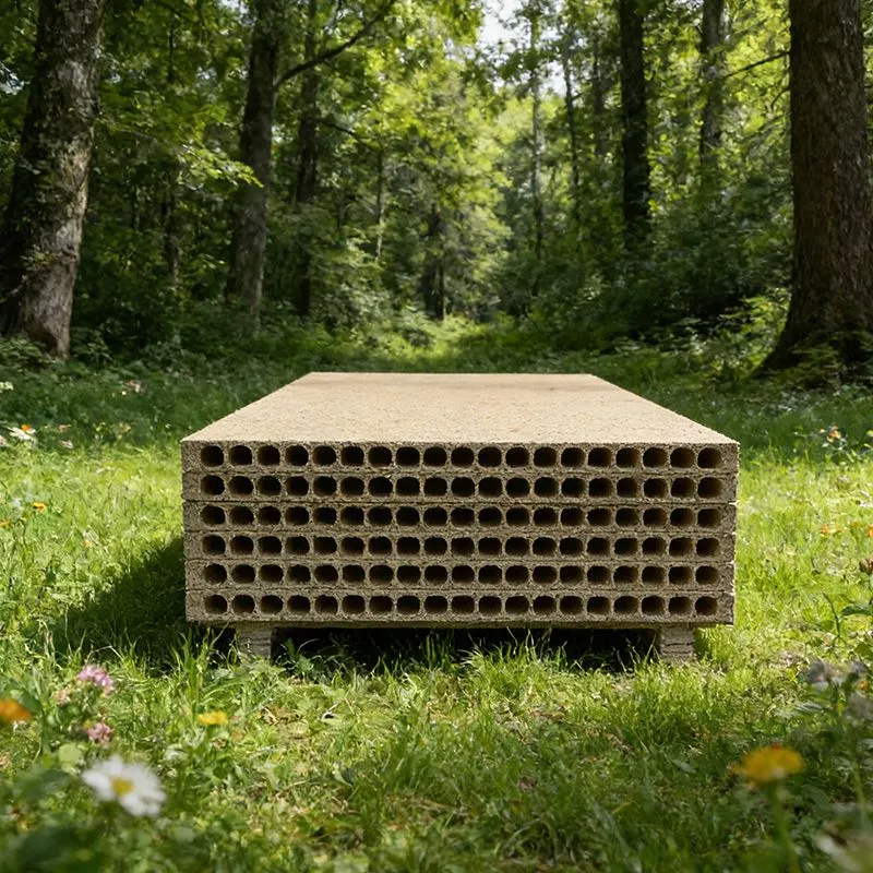 Tablero de aglomerado hueco con aislamiento térmico