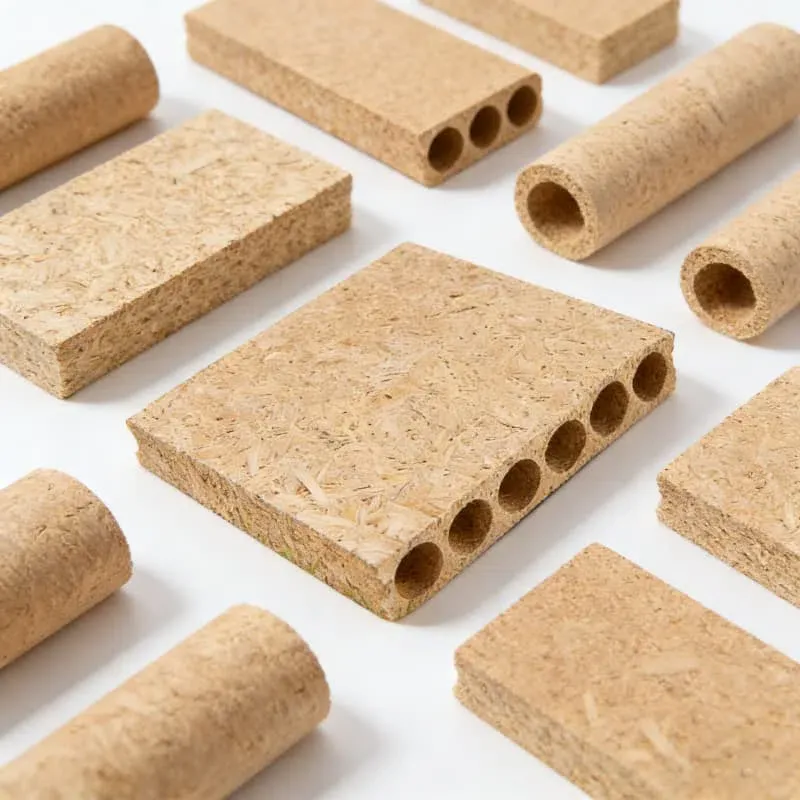 Tablero aglomerado tubular con bajo contenido de formaldehído