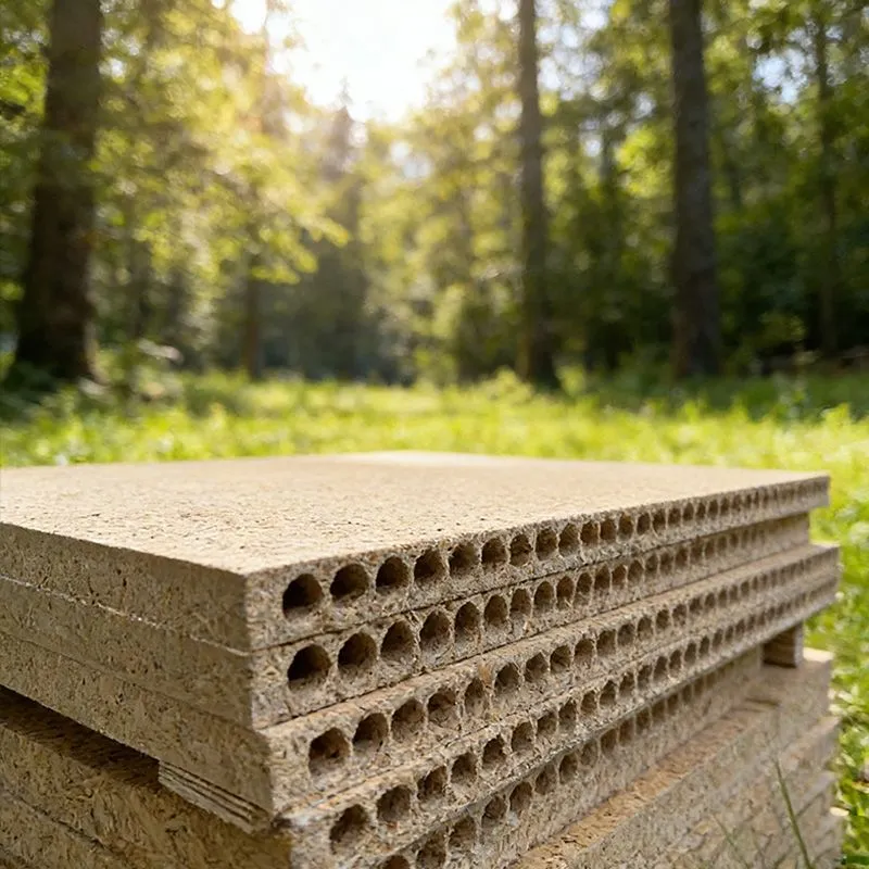 Tablero de aglomerado hueco con núcleo de madera