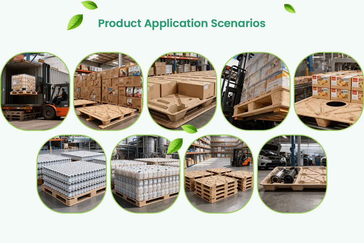 Palet de madera contrachapada con esquinas reforzadas