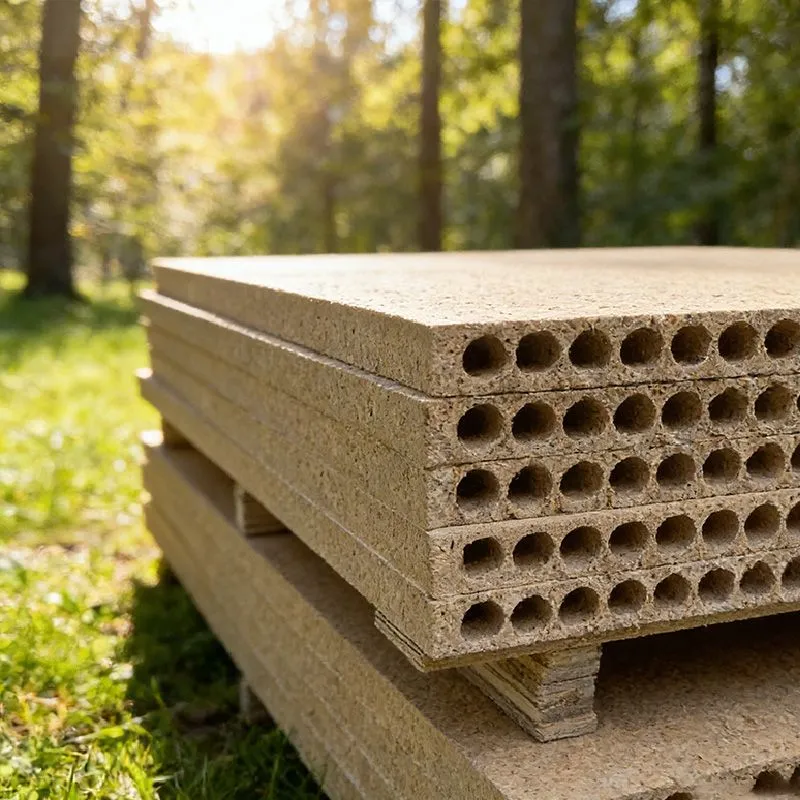 Tablero de aglomerado hueco con núcleo de madera