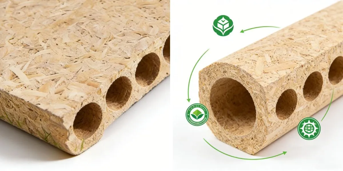 Tablero de partículas hueco ignífugo