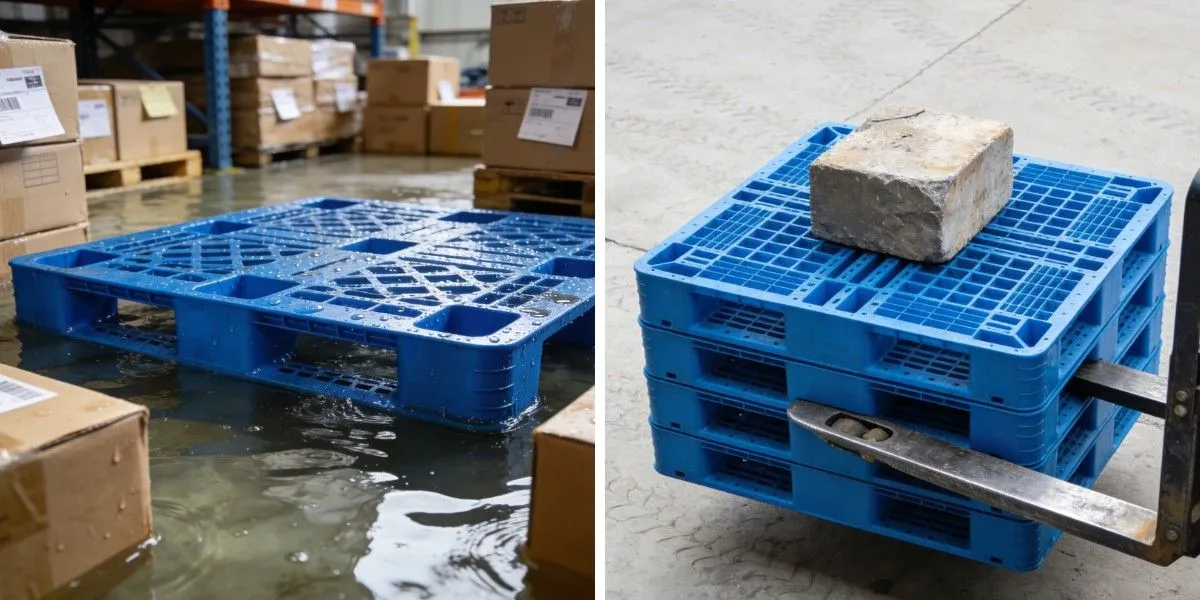 Paletas de envío de plástico