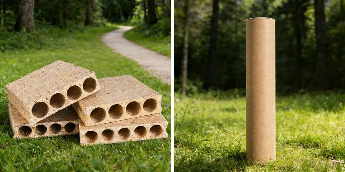 Tablero de aglomerado tubular compuesto