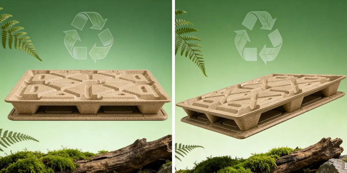 Palet de madera comprimida de doble piso