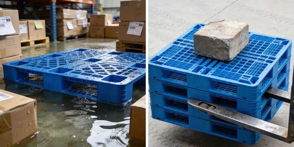 Palet de plástico industrial