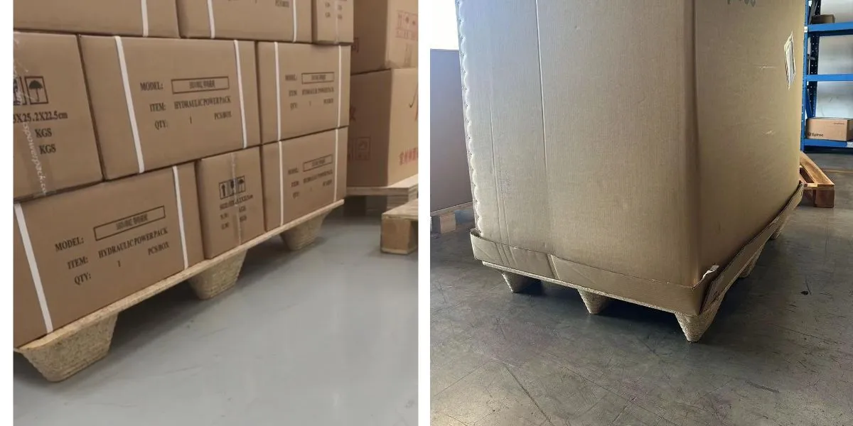 Caso de aplicación: Paletas de madera moldeada para logística de embalaje de cartón