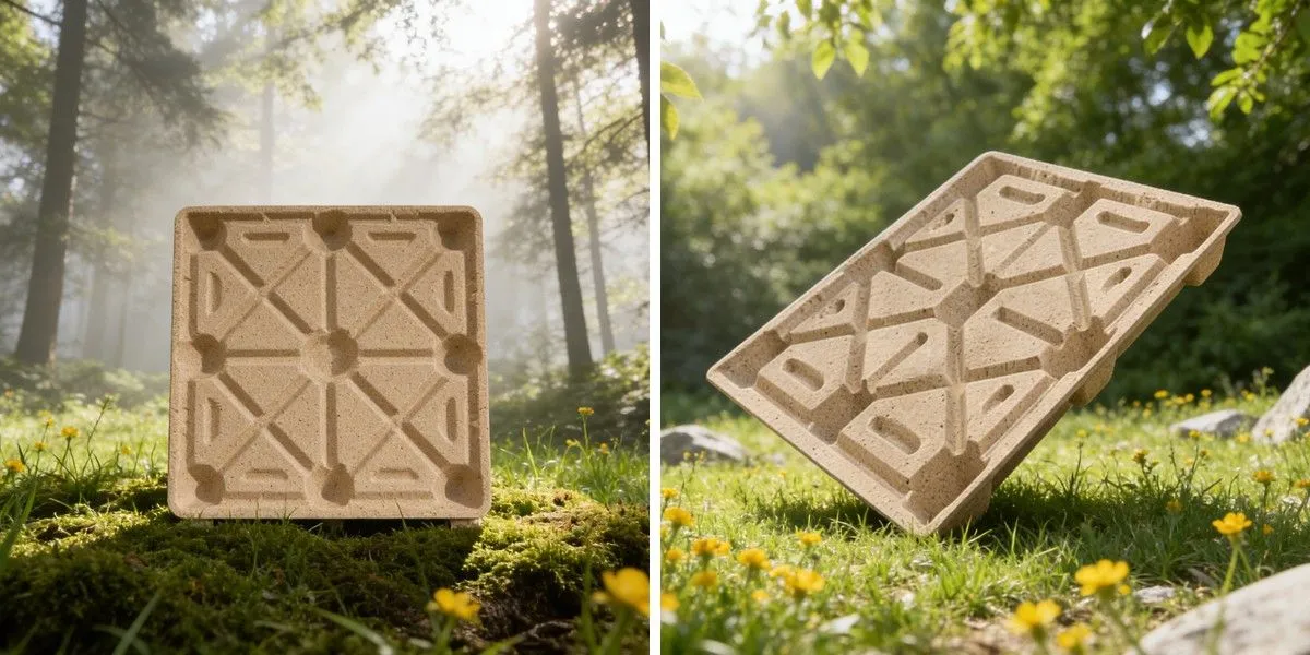 Palet de madera comprimida de una sola plataforma