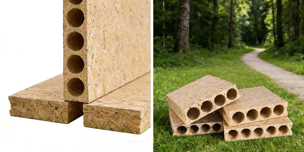 Tablero de aglomerado tubular con bajo contenido de formaldehído