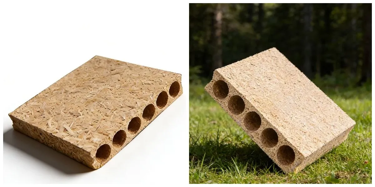 Tablero de partículas hueco sólido